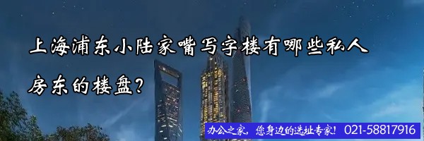 22"上海浦東小陸家嘴寫字樓有哪些私人房東的樓盤？"